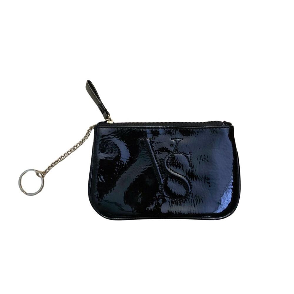 2/$30 Victoria’s Secret Patent Small Black Mini Bag Wallet Wristlet Minimal 90s